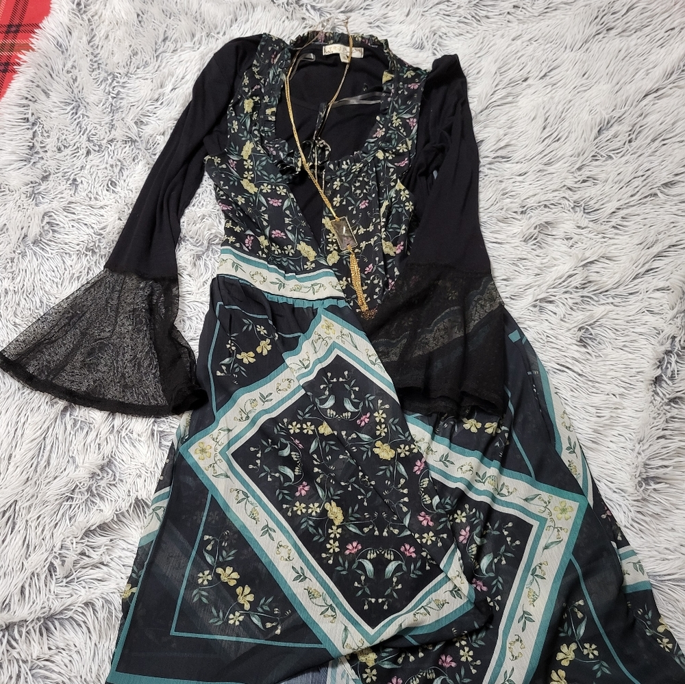 Tru Self Floral Shawl with Shirt